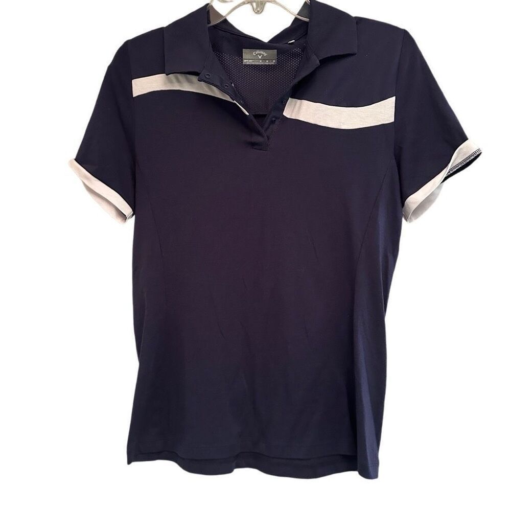 Callaway Navy and White Golf Polo- Size M